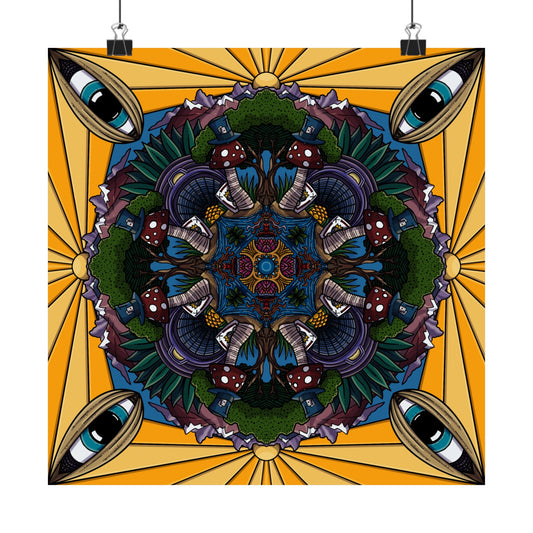 Down the Rabbit Hole Mandala Poster