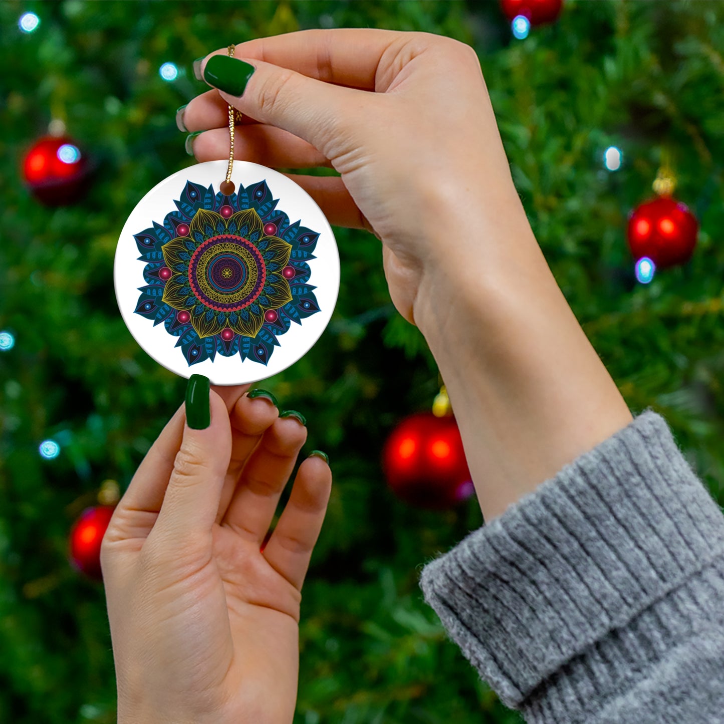 Mandala Ceramic Ornament