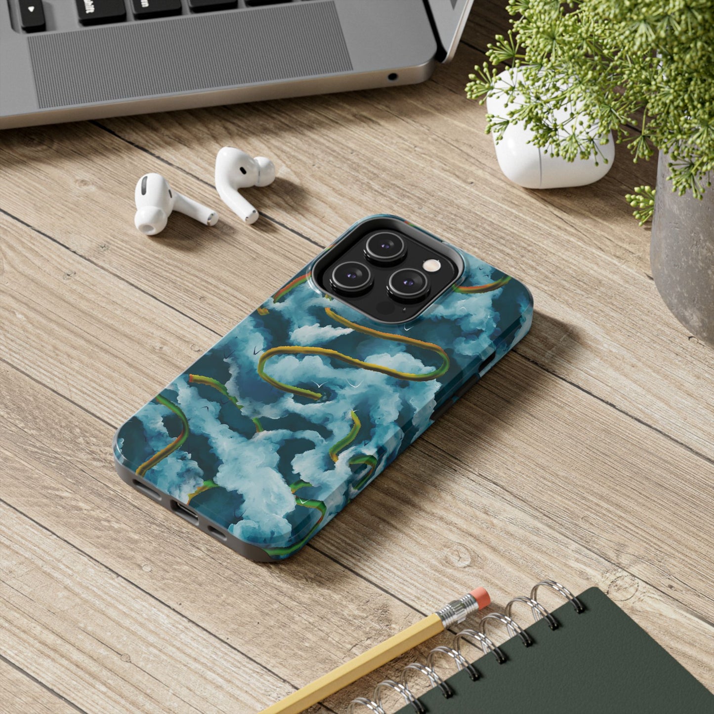Serpentine Clouds Tough Phone Case — Stormy Sky Dragon