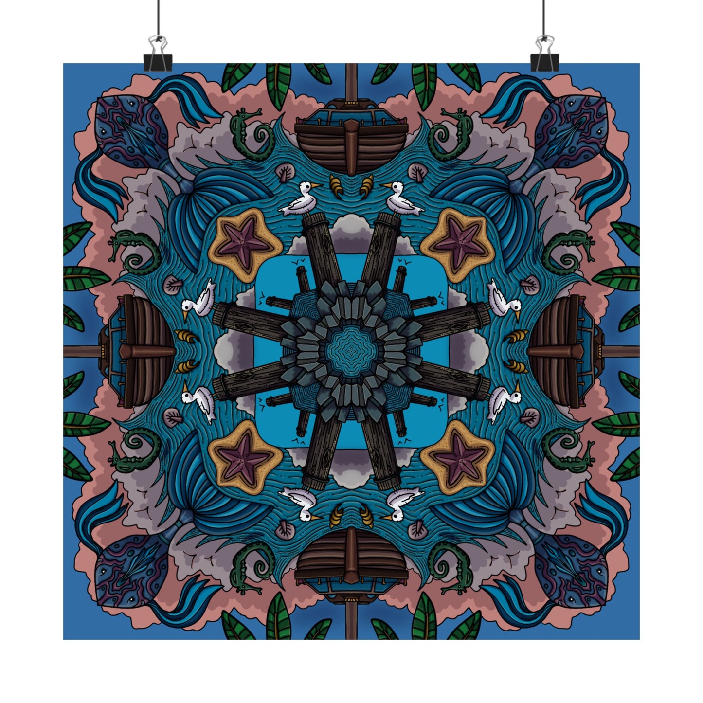 Seaside Mandala Poster