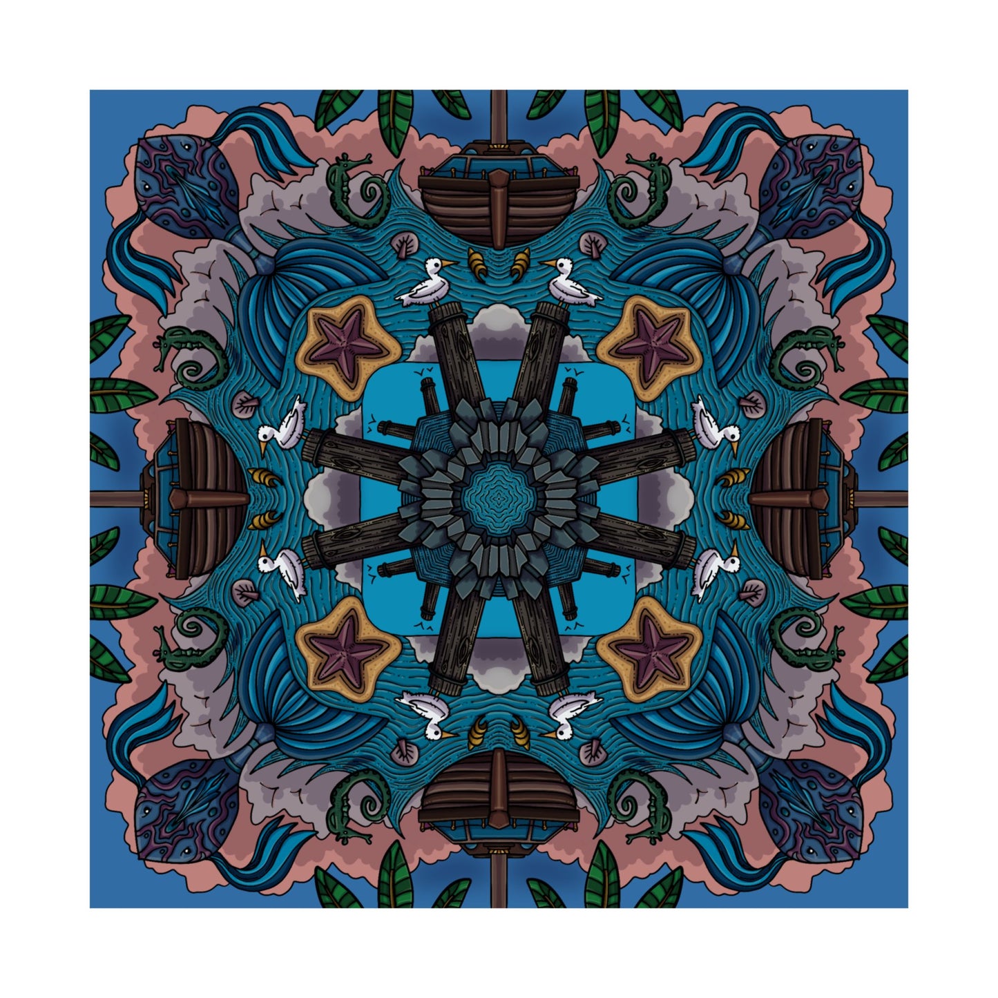 Seaside Mandala Poster