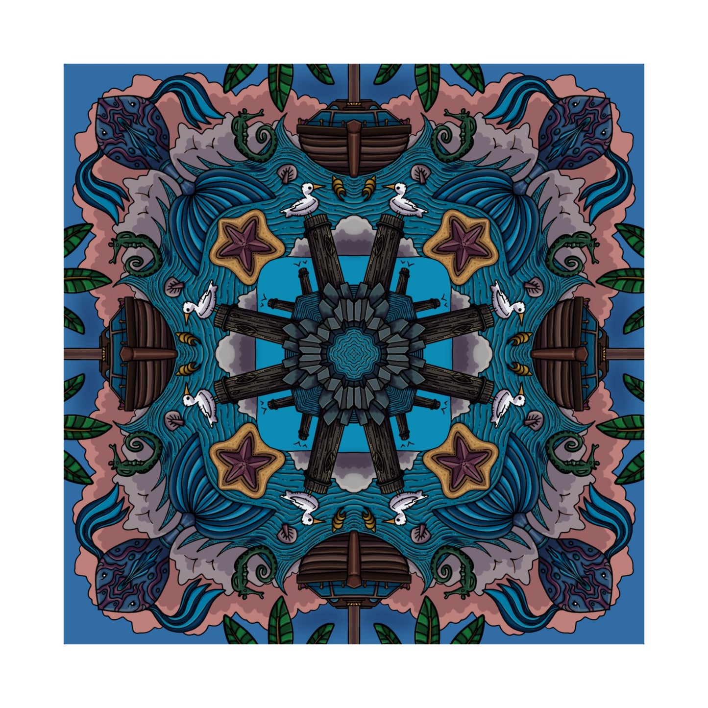 Seaside Mandala Poster