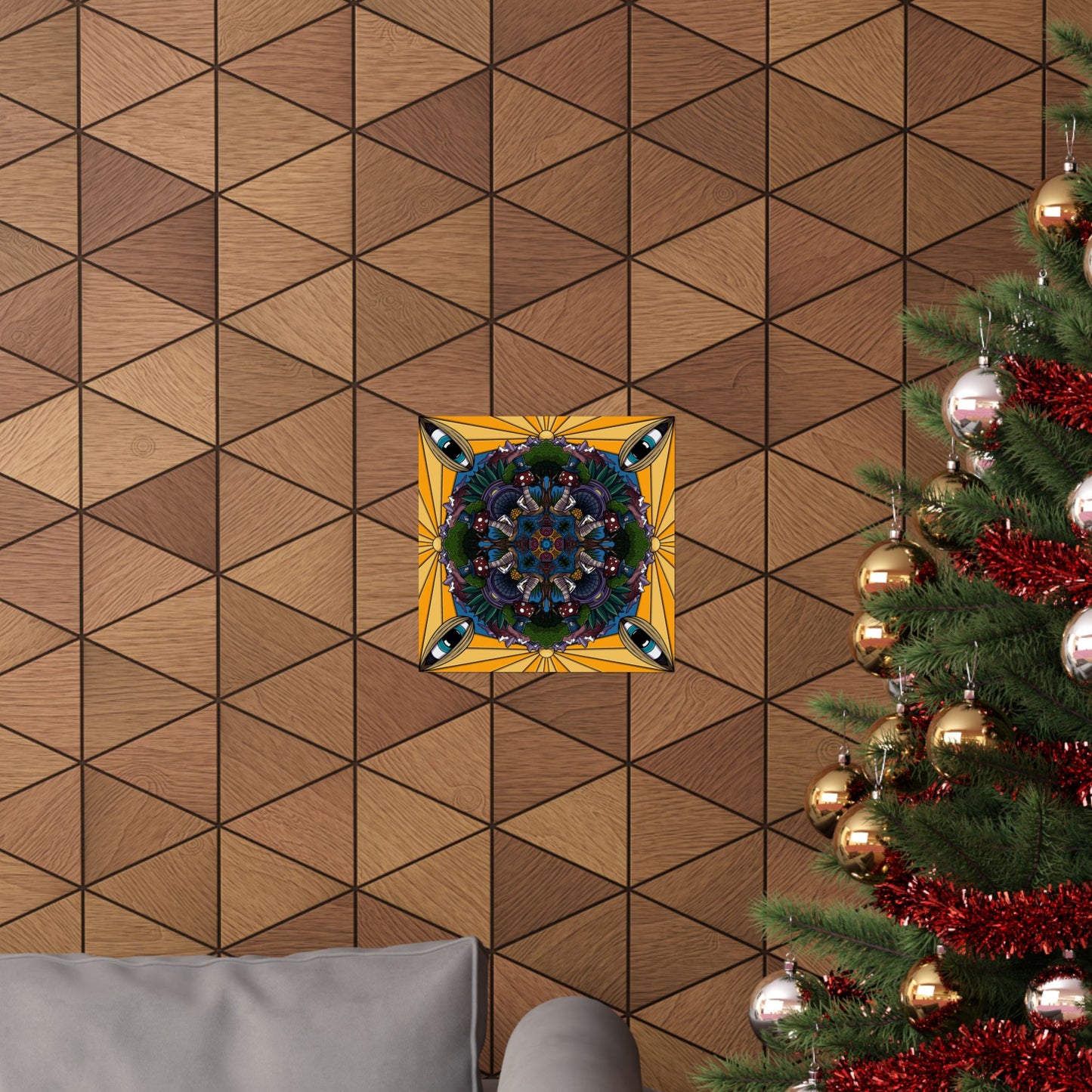 Down the Rabbit Hole Mandala Poster