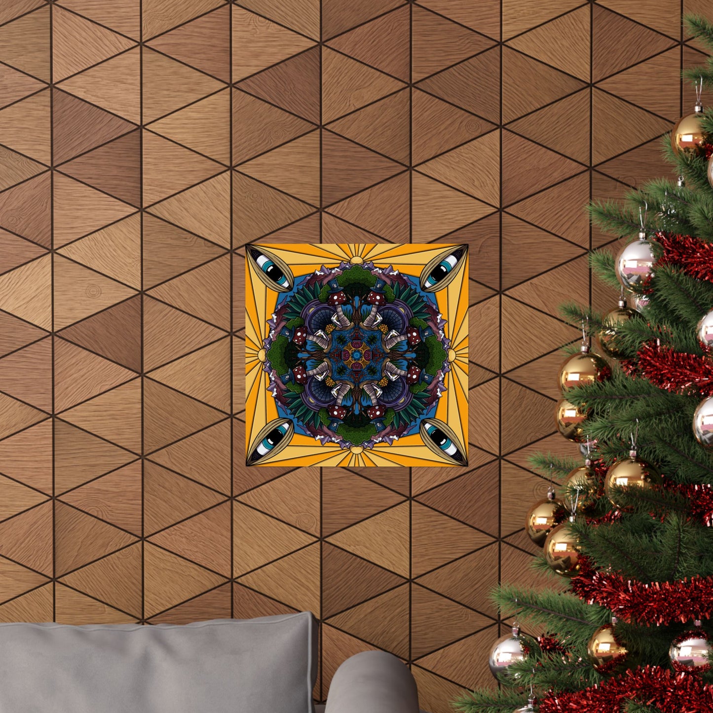 Down the Rabbit Hole Mandala Poster