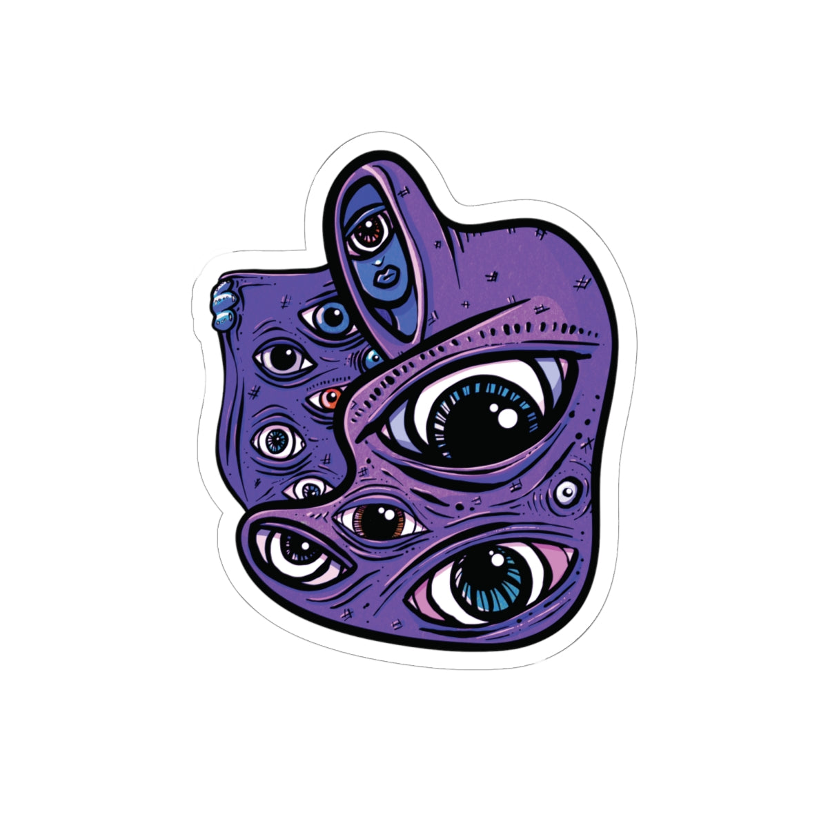 Pay Attention Purple Sticker