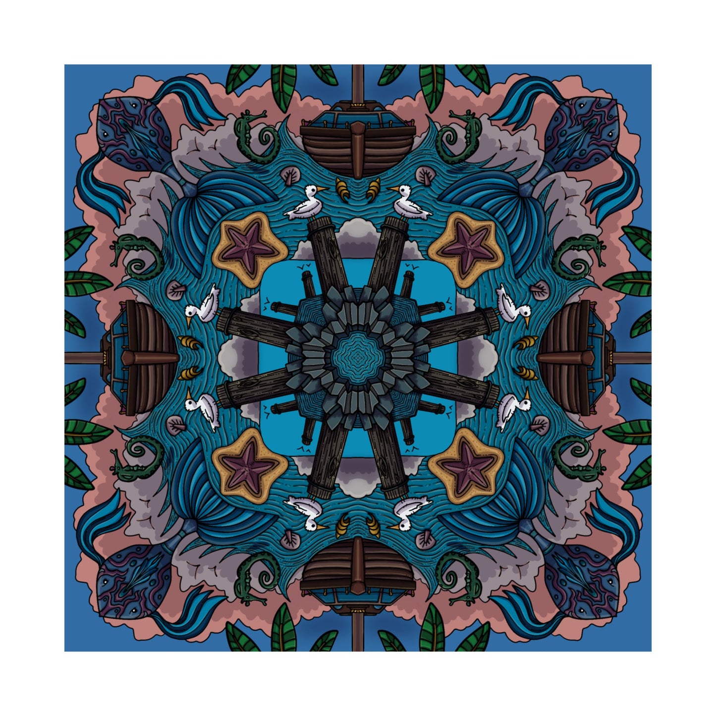 Seaside Mandala Poster