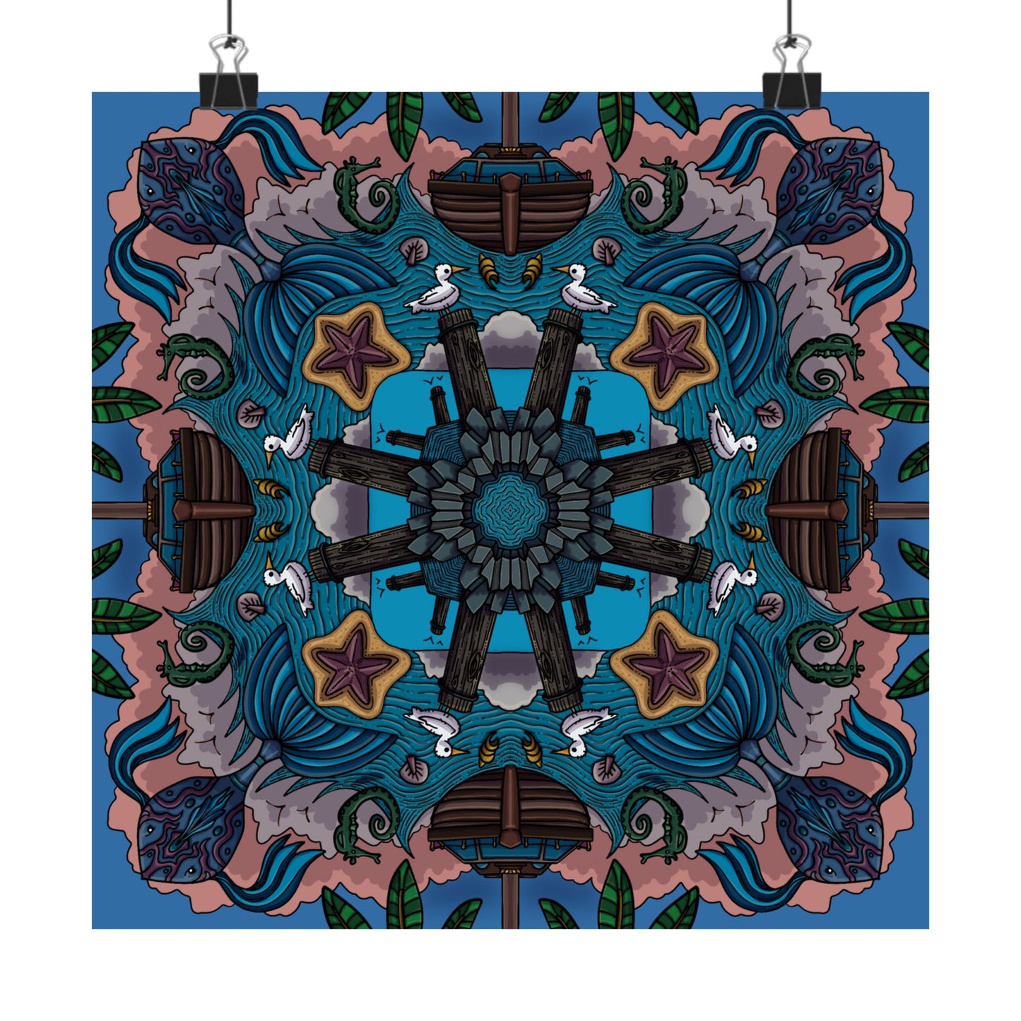 Seaside Mandala Poster