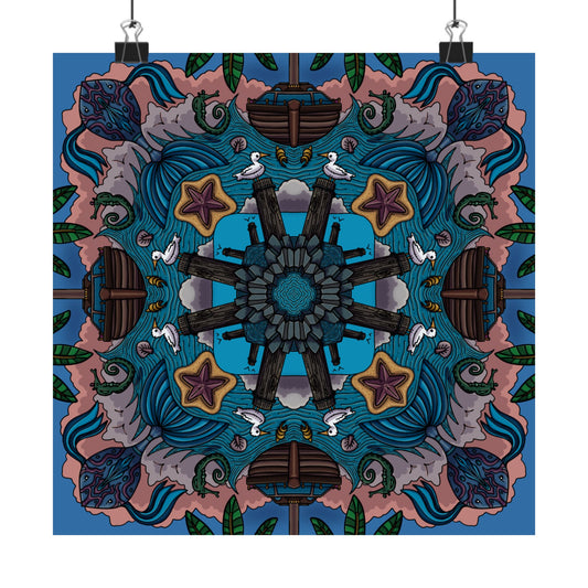 Seaside Mandala Poster