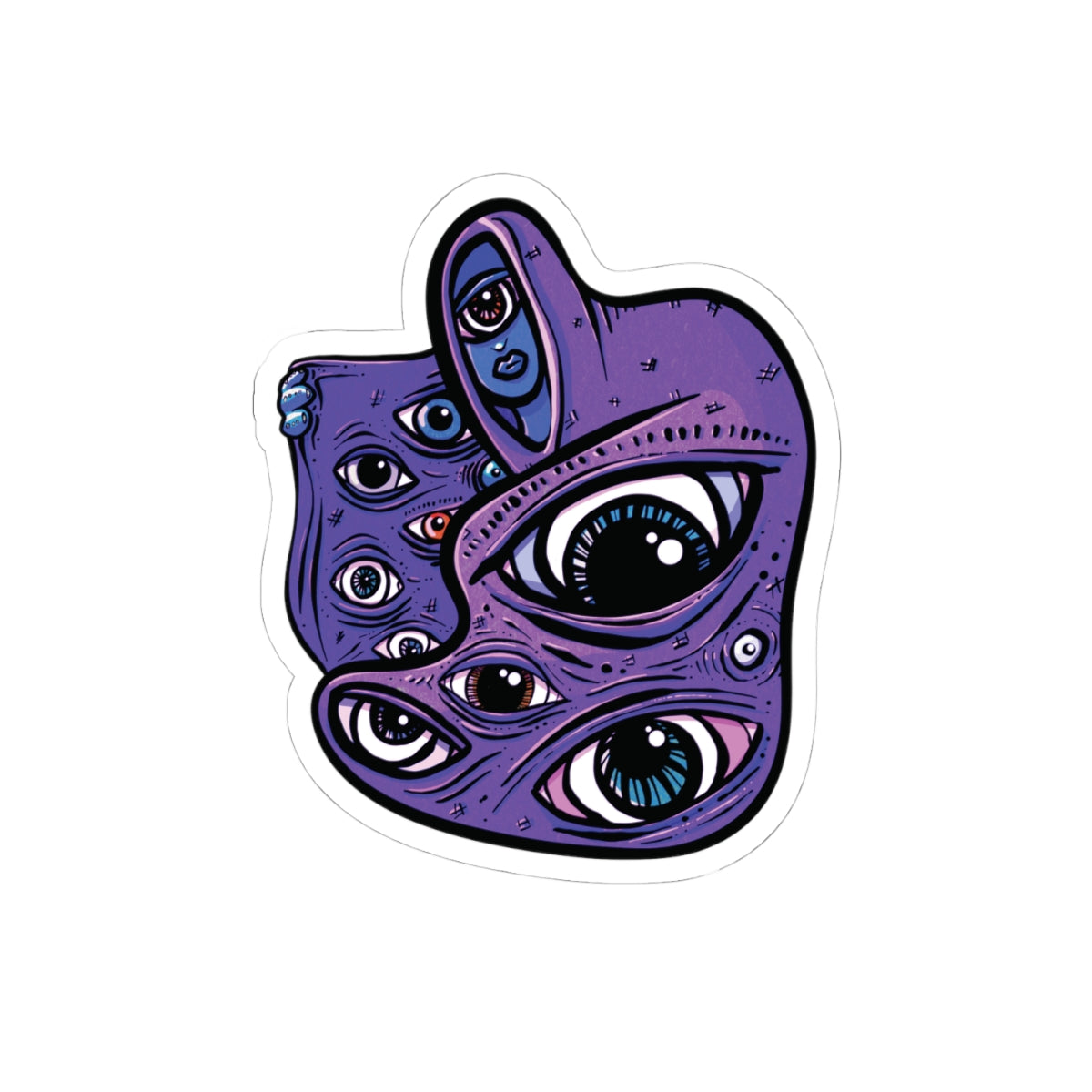 Pay Attention Purple Sticker