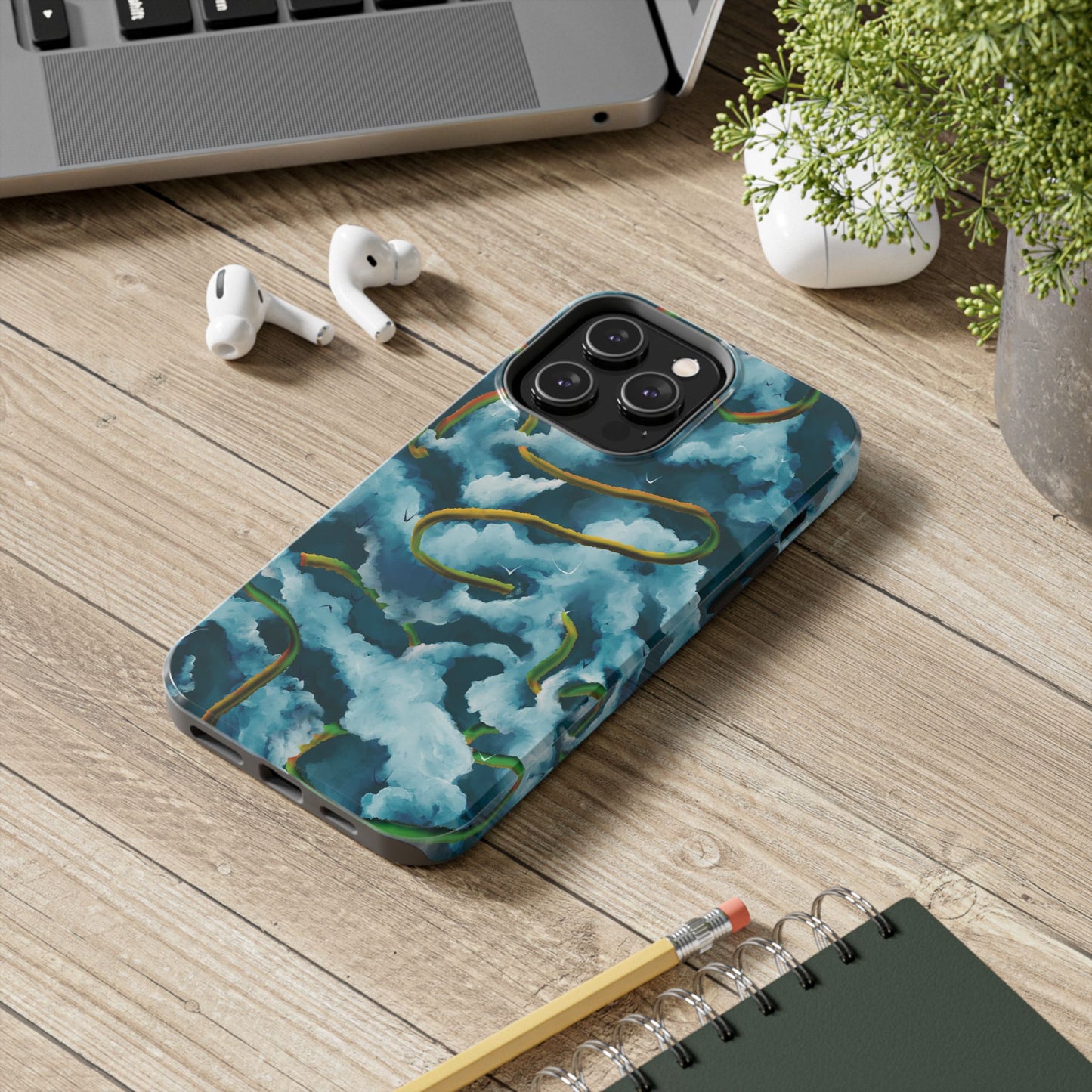 Serpentine Clouds Tough Phone Case — Stormy Sky Dragon