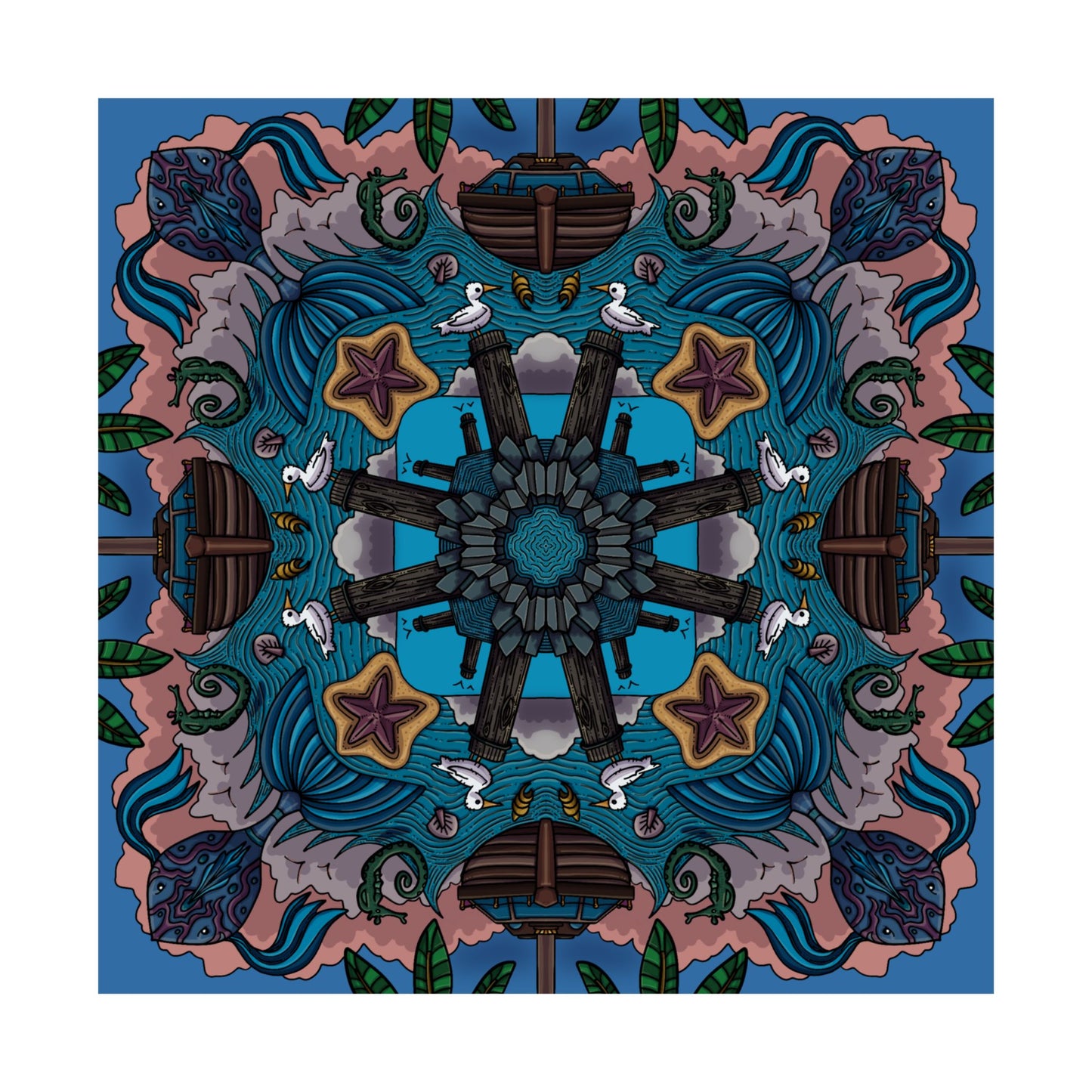 Seaside Mandala Poster