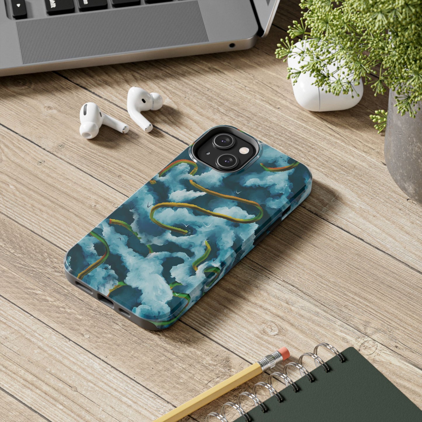 Serpentine Clouds Tough Phone Case — Stormy Sky Dragon