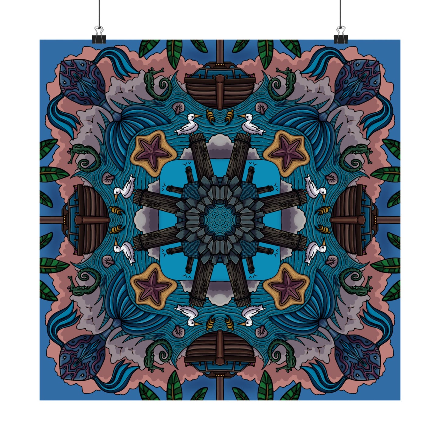 Seaside Mandala Poster