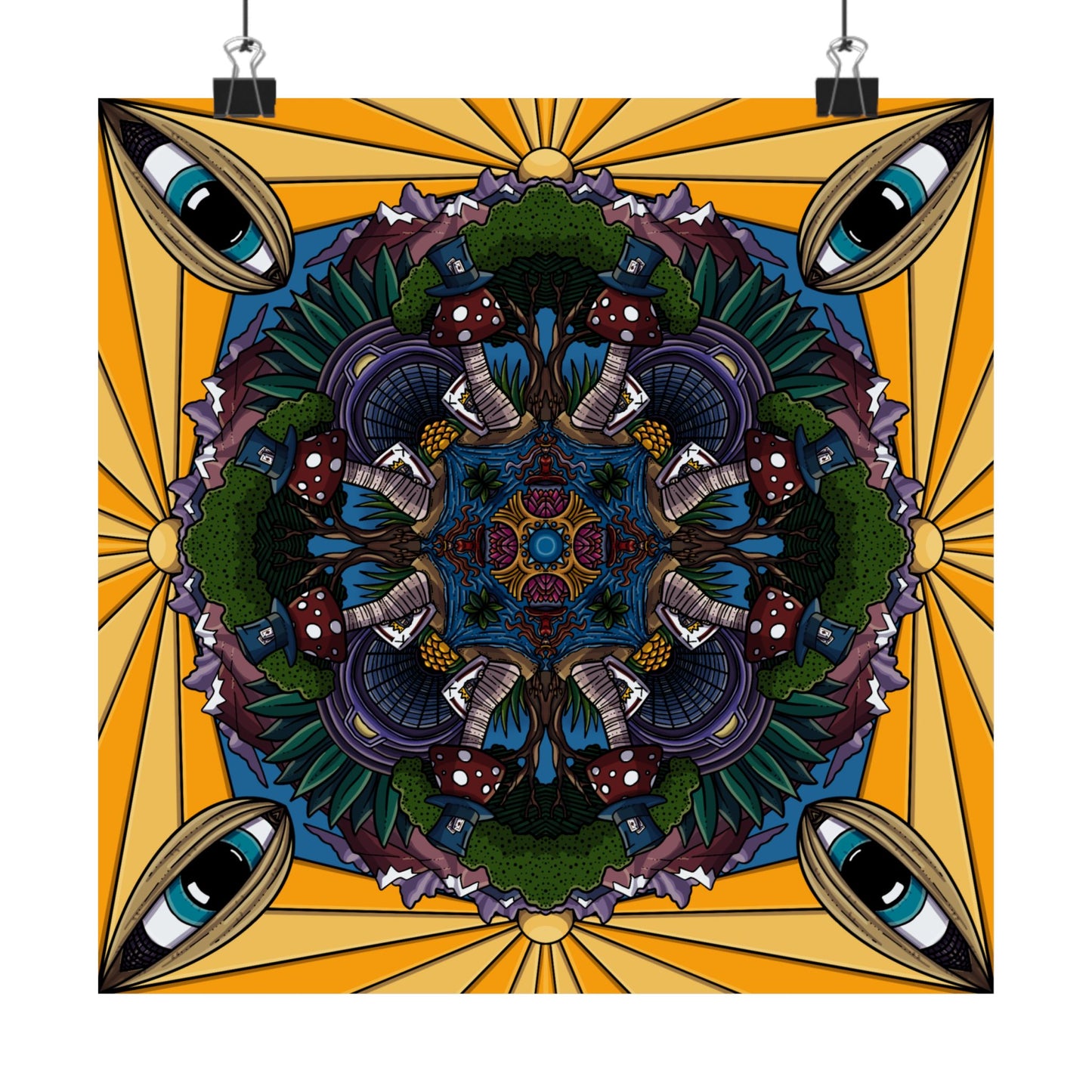 Down the Rabbit Hole Mandala Poster