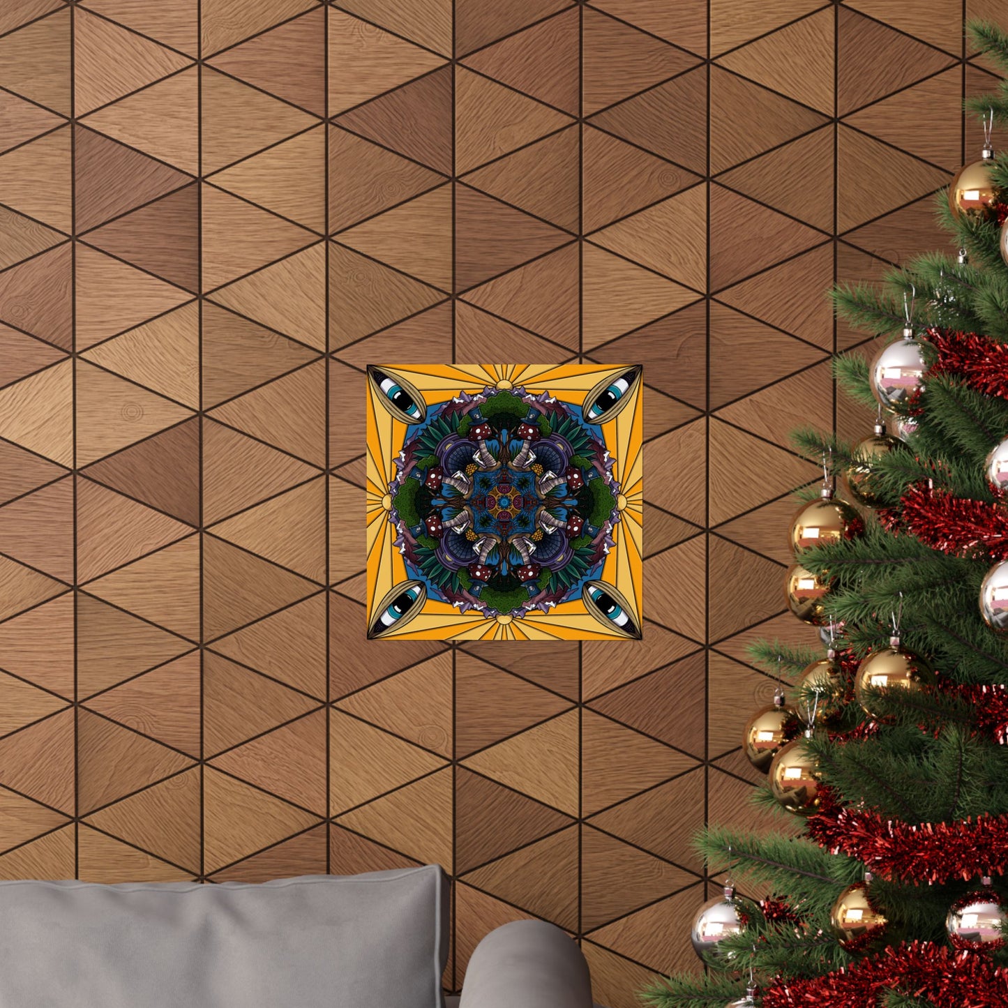 Down the Rabbit Hole Mandala Poster