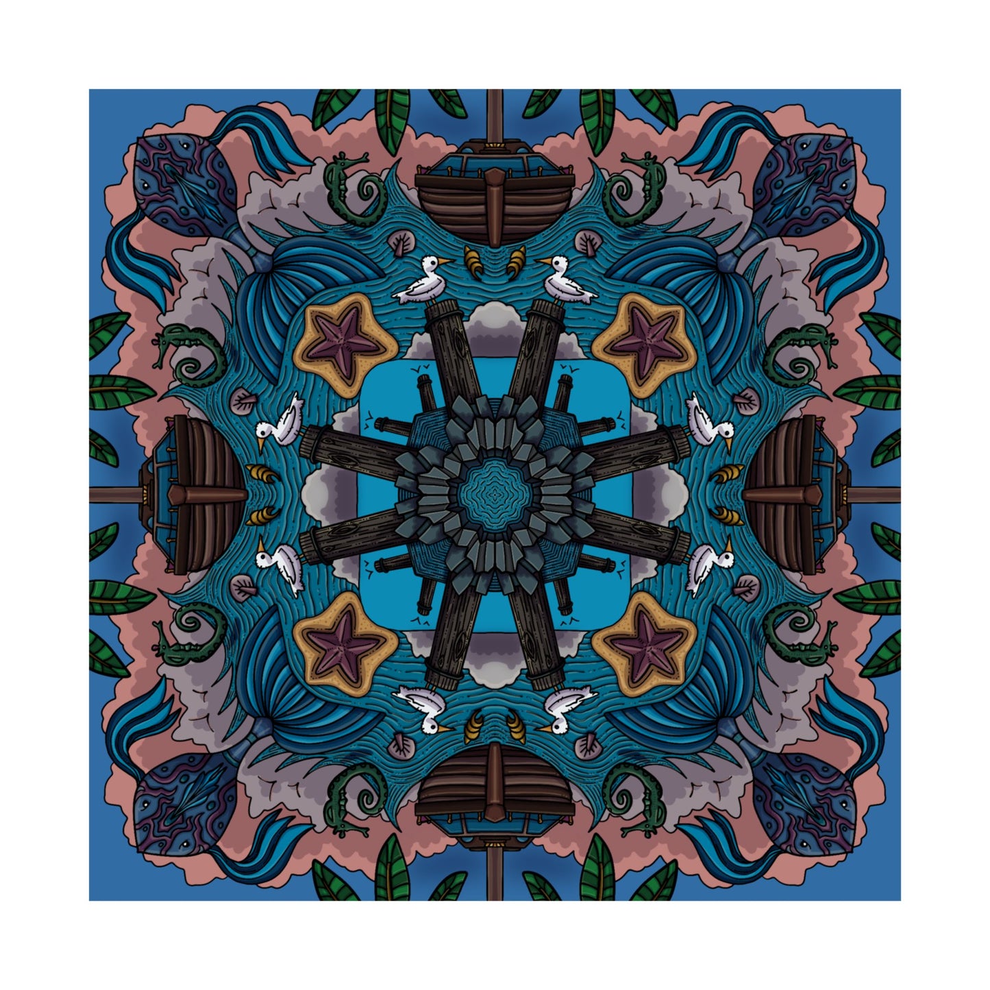 Seaside Mandala Poster