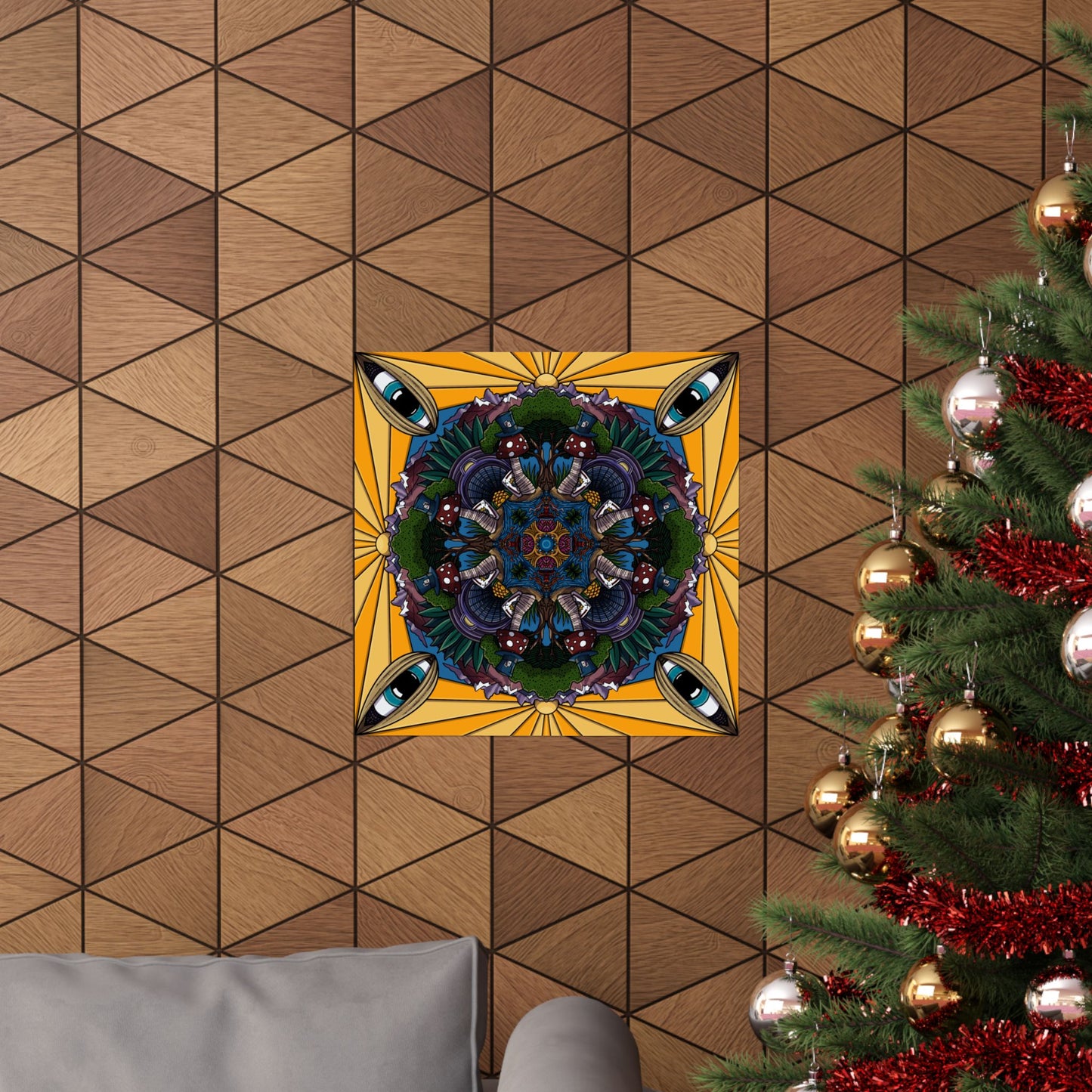 Down the Rabbit Hole Mandala Poster