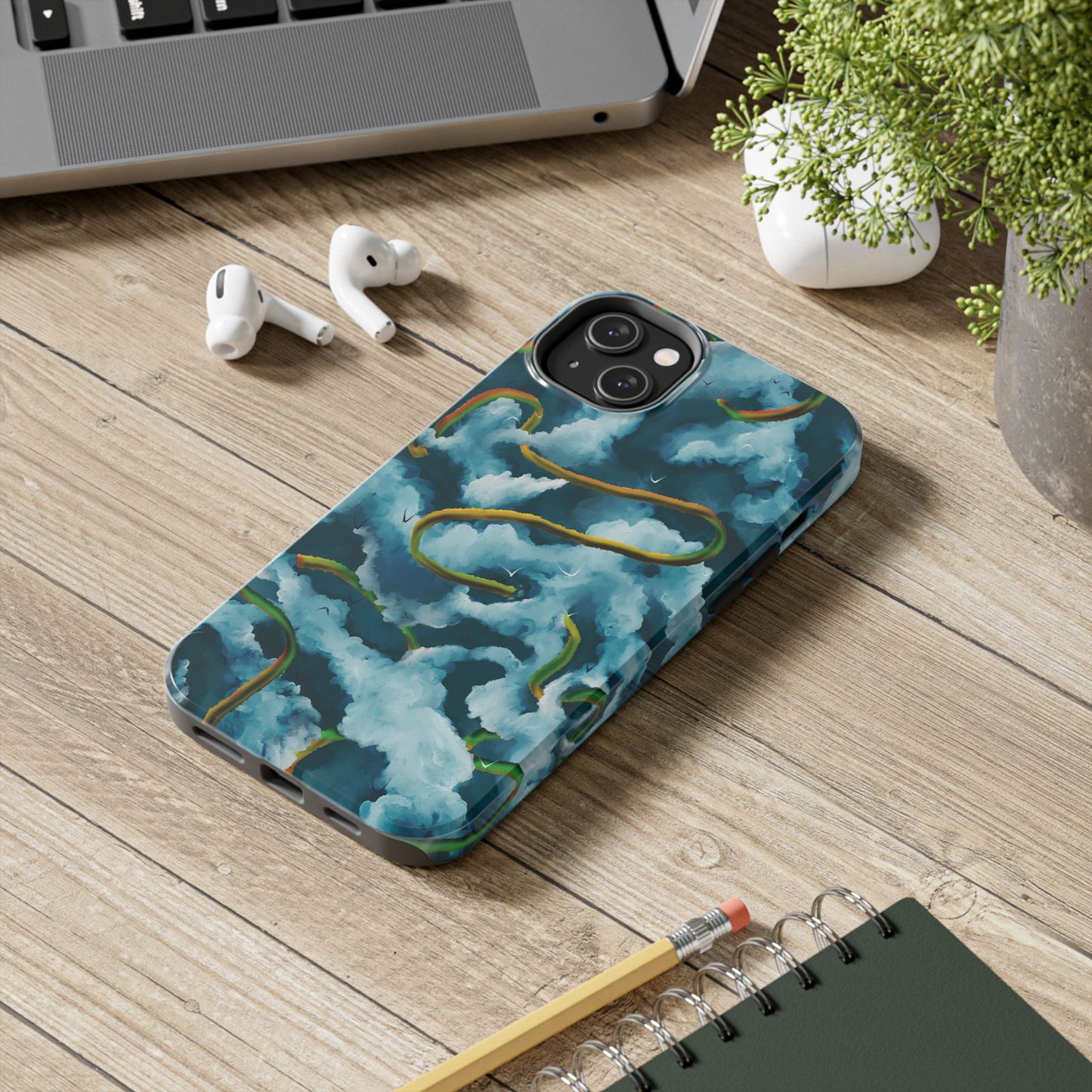 Serpentine Clouds Tough Phone Case — Stormy Sky Dragon
