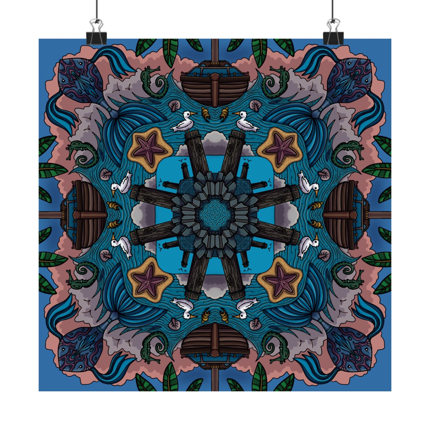 Seaside Mandala Poster