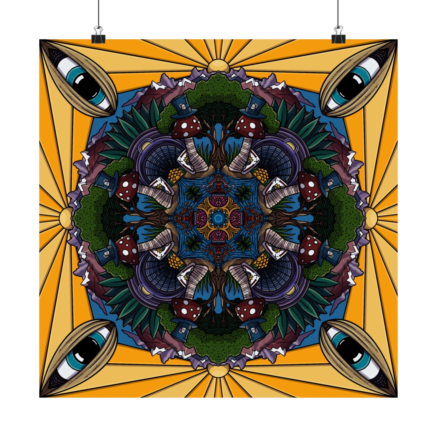 Down the Rabbit Hole Mandala Poster